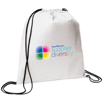 Bullet White Evergreen Non-Woven Drawstring Bag