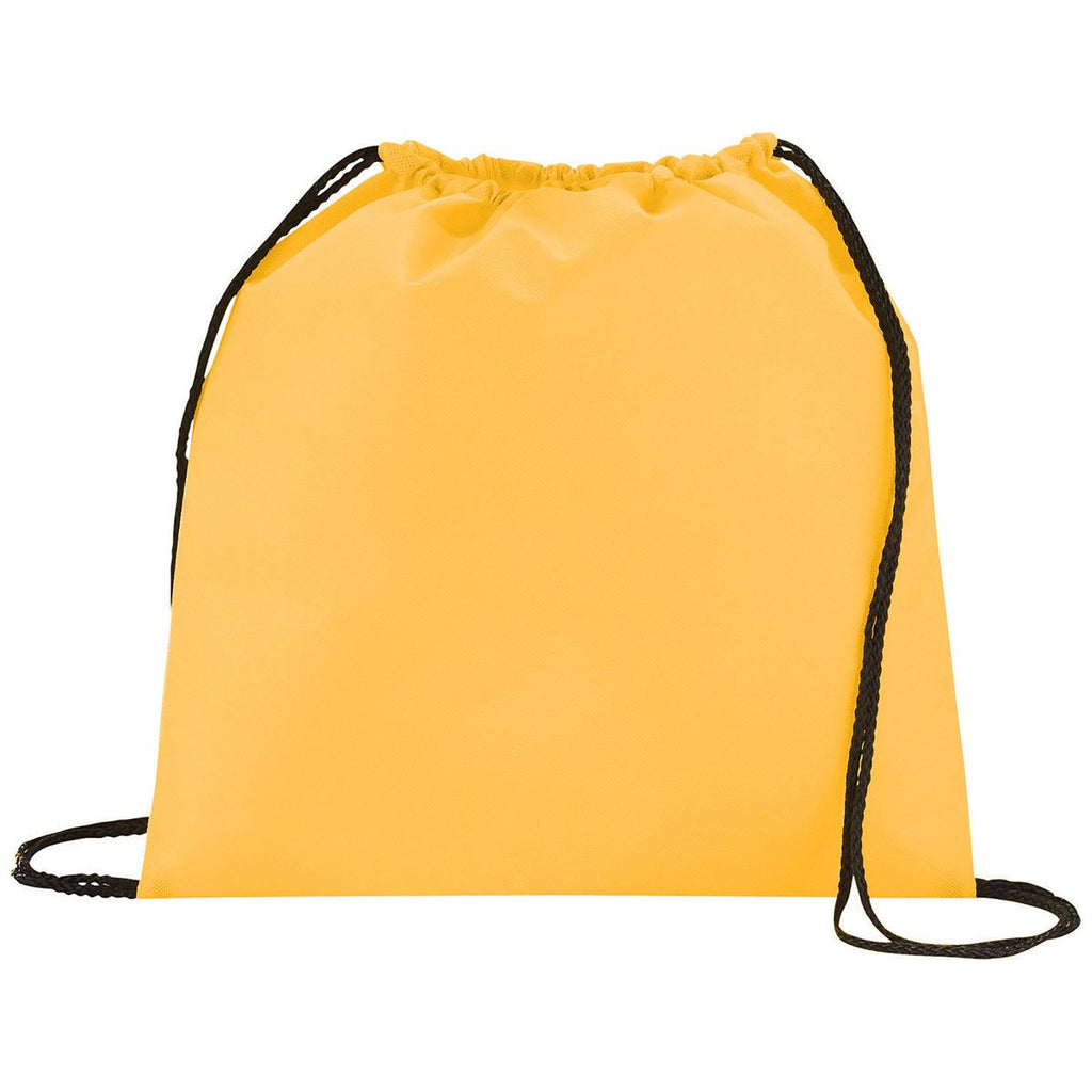 Bullet Yellow Evergreen Non-Woven Drawstring Bag
