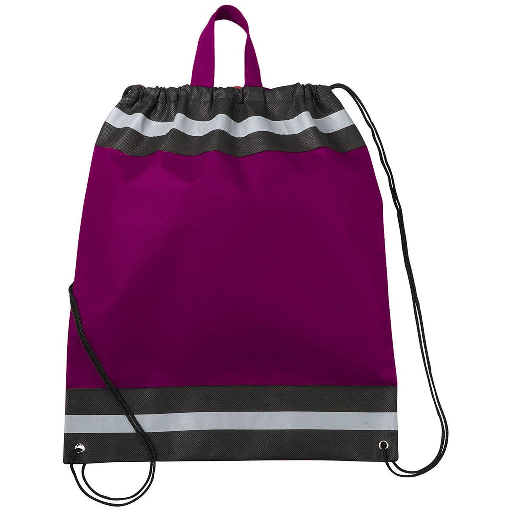 Bullet Burgundy Eagle Non-Woven Drawstring Bag