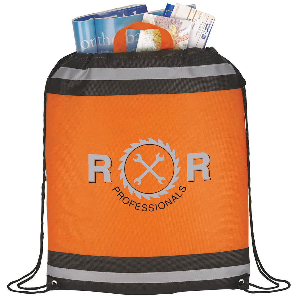 Bullet Orange Eagle Non-Woven Drawstring Bag