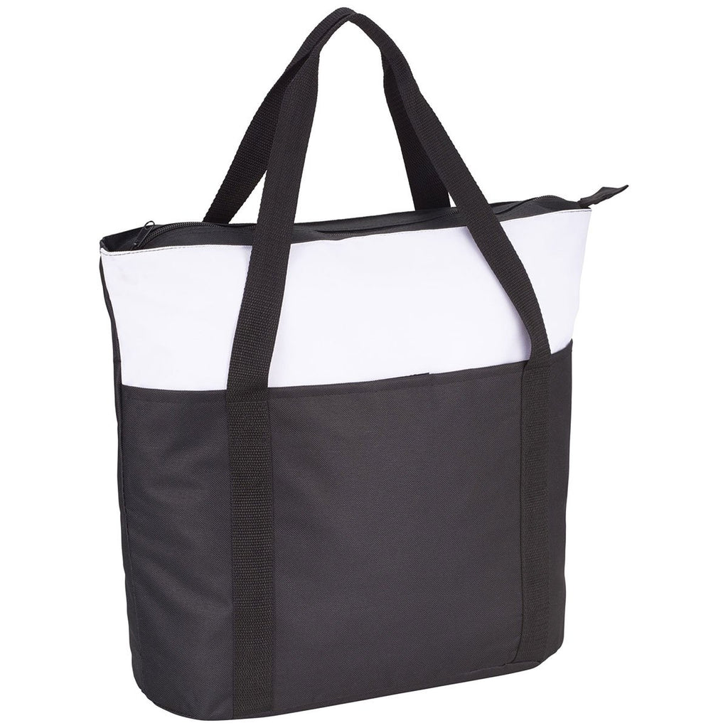 Bullet White Heavy Duty Zippered Convention Tote