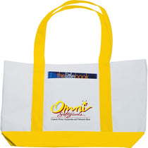 Bullet White with Yellow Trim Large Boat Tote