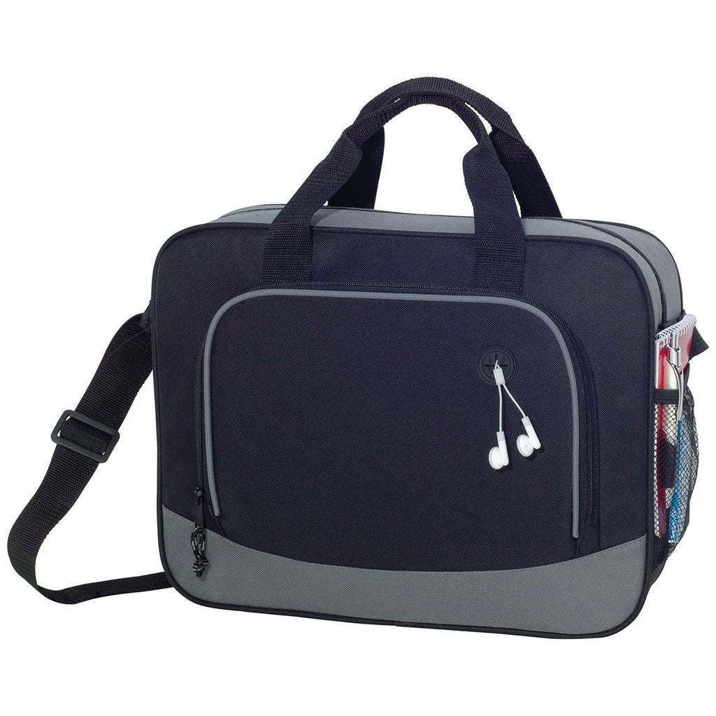 Bullet Black with Grey Trim Barracuda Business Briefcase