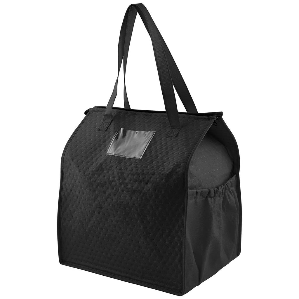 Bullet Black Deluxe Non-Woven Insulated Grocery Tote
