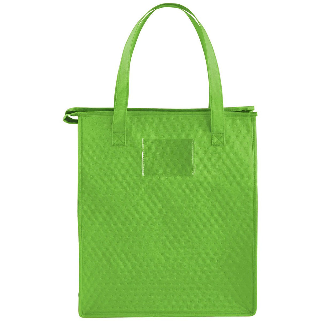 Bullet Lime Green Deluxe Non-Woven Insulated Grocery Tote