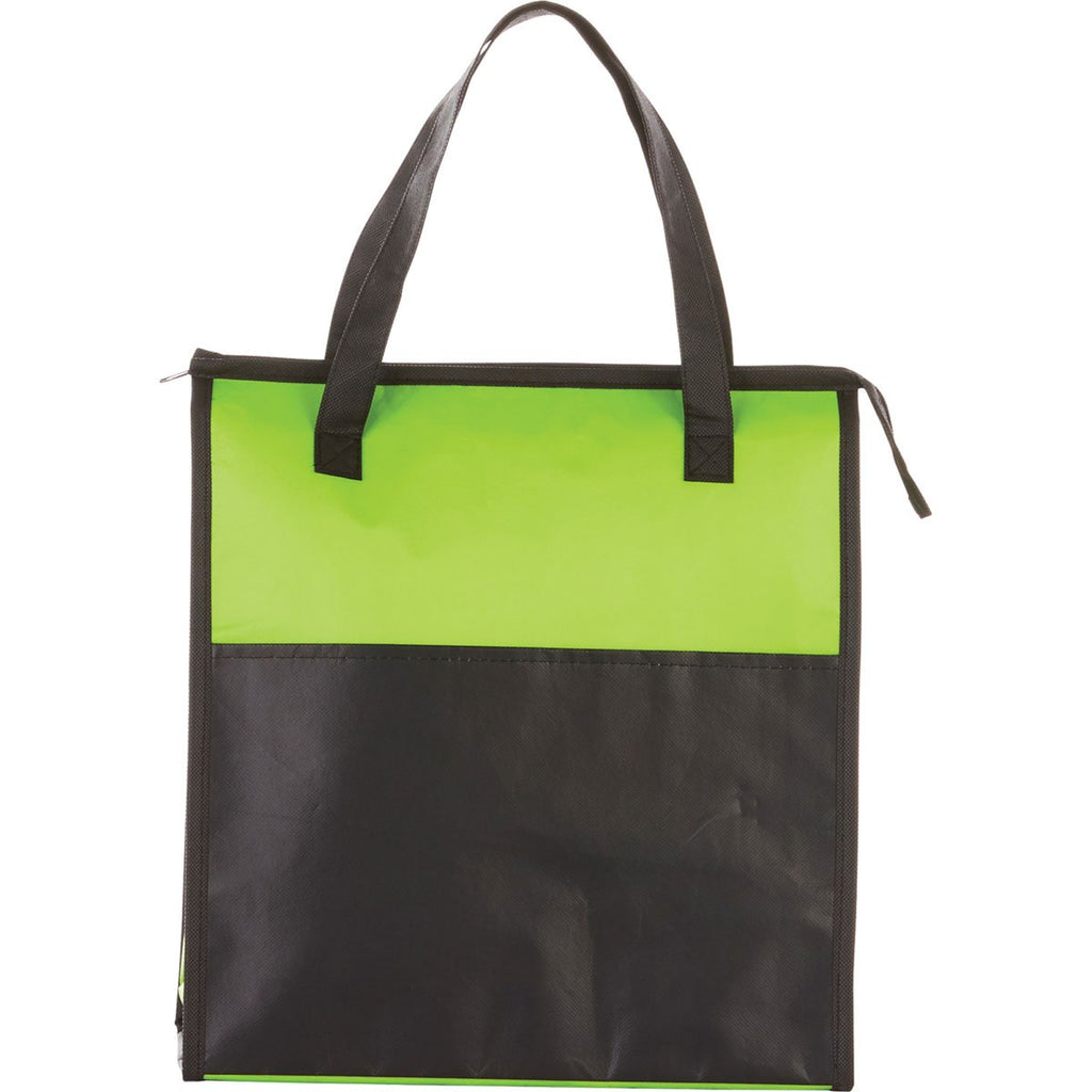 Bullet Lime Green Matte Laminated Insulated Tote