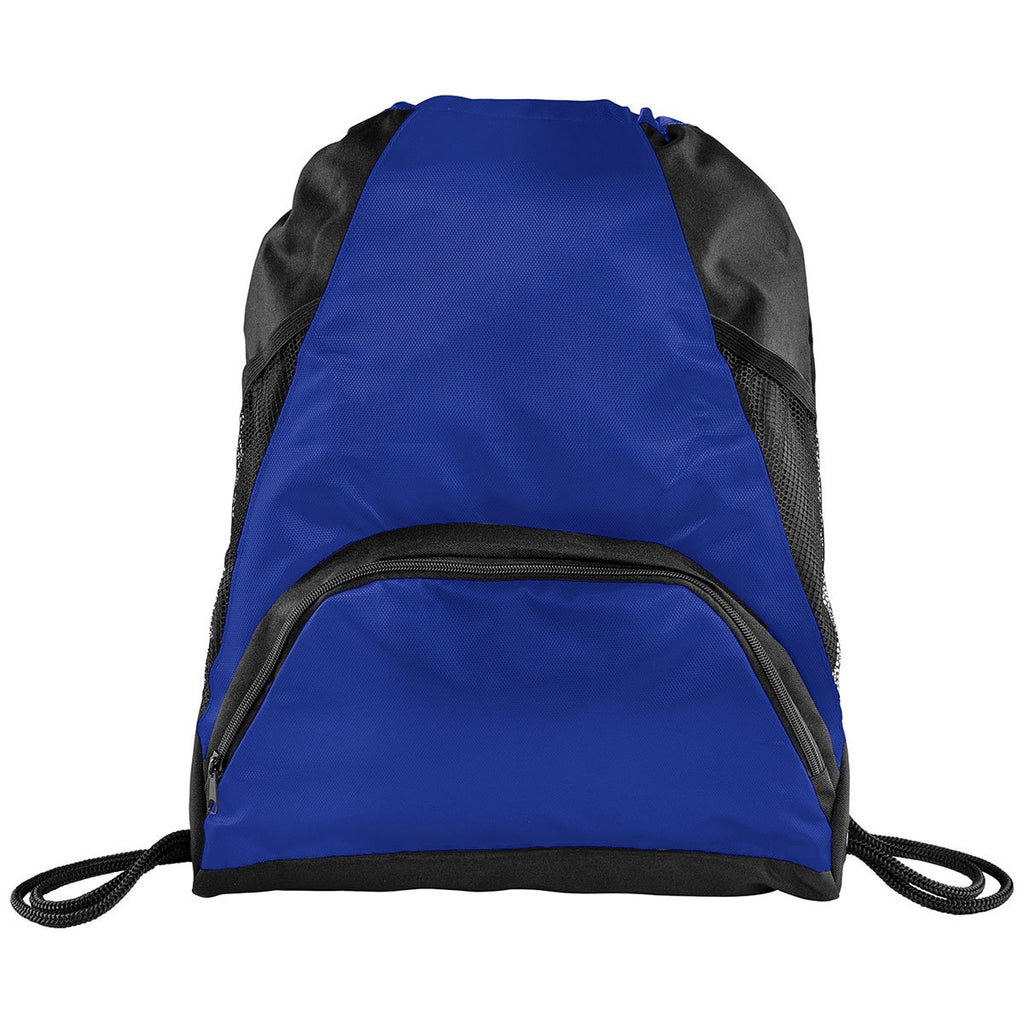 Bullet Royal Blue Deluxe Mesh Accent Drawstring Bag