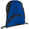 Bullet Royal Blue Deluxe Mesh Accent Drawstring Bag