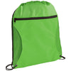 Bullet Lime Green Zippered Side Mesh Drawstring Bag
