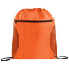 Bullet Orange Zippered Side Mesh Drawstring Bag