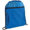 Bullet Process Blue Zippered Side Mesh Drawstring Bag