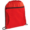 Bullet Red Zippered Side Mesh Drawstring Bag