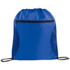 Bullet Royal Blue Zippered Side Mesh Drawstring Bag