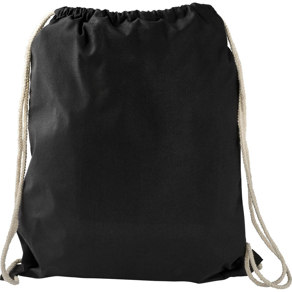 Bullet Black Large Cotton Drawstring Bag