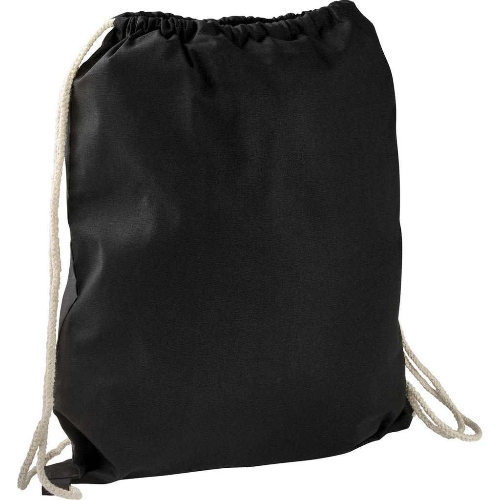 Bullet Black Large Cotton Drawstring Bag
