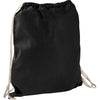 Bullet Black Large Cotton Drawstring Bag