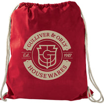 Bullet Red Large Cotton Drawstring Bag