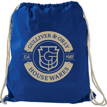 Bullet Royal Blue Large Cotton Drawstring Bag