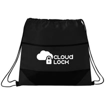 Bullet Black Angles Non-Woven Drawstring Bag