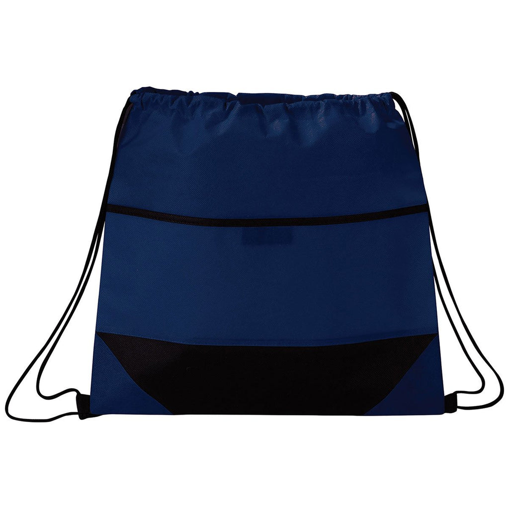 Bullet Navy Angles Non-Woven Drawstring Bag