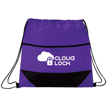 Bullet Purple Angles Non-Woven Drawstring Bag