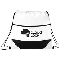 Bullet White Angles Non-Woven Drawstring Bag