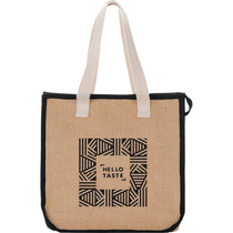 Bullet Black Jute Insulated Grocery Tote