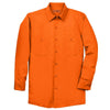 Red Kap Men's Orange Long Sleeve Industrial Work Shirt