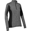 Stormtech Women's Black/Carbon Heather Lotus 1/4 Zip