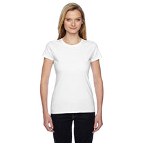 Fruit of the Loom Women's White 4.7 oz Sofspun Jersey Junior Crew T-Shirt