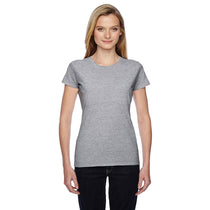 Fruit of the Loom Women's Athletic Heather 4.7 oz Sofspun Jersey Junior Crew T-Shirt