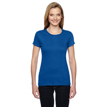 Fruit of the Loom Women's Royal 4.7 oz Sofspun Jersey Junior Crew T-Shirt