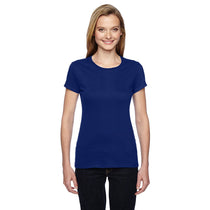 Fruit of the Loom Women's Admiral Blue 4.7 oz Sofspun Jersey Junior Crew T-Shirt