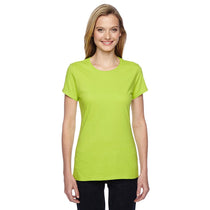 Fruit of the Loom Women's Citrus Green 4.7 oz Sofspun Jersey Junior Crew T-Shirt
