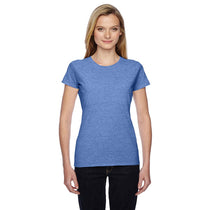 Fruit of the Loom Women's Carolina Heather 4.7 oz Sofspun Jersey Junior Crew T-Shirt