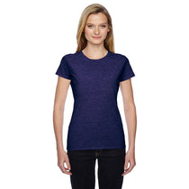 Fruit of the Loom Women's Heather Grape 4.7 oz Sofspun Jersey Junior Crew T-Shirt