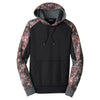 Sport-Tek Men's Deep Red/Black Sport-Wick Mineral Freeze Fleece Colorblock Hooded Pullover