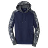 Sport-Tek Men's True Navy/Navy Sport-Wick Mineral Freeze Fleece Colorblock Hooded Pullover