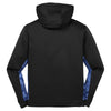 Sport-Tek Men's Black/ True Royal Sport-Wick CamoHex Fleece Colorblock Hooded Pullover