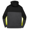 Sport-Tek Men's Black/ Graphite Heather/ Citron Tech Fleece Colorblock Full-Zip Hooded Jacket