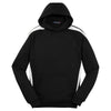 Sport-Tek Men's Black/ White Sleeve Stripe Pullover Hooded Sweatshirt