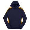 Sport-Tek Men's True Navy/ Gold Sleeve Stripe Pullover Hooded Sweatshirt