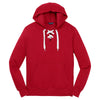 Sport-Tek Men's Deep Red Lace Up Pullover Hooded Sweatshirt