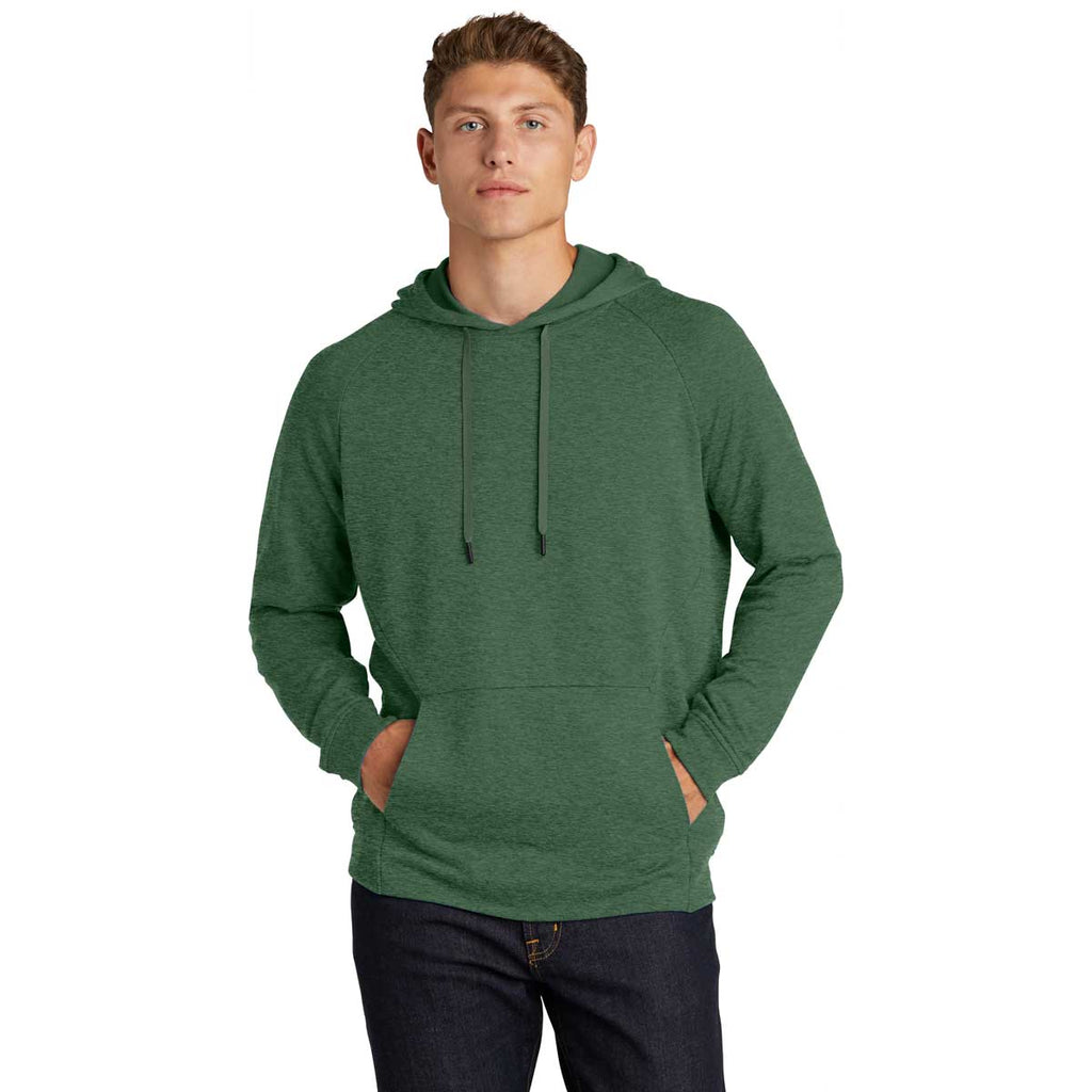 Sport-Tek Men's Forest Green Heather Lightweight French Terry Pullover Hoodie