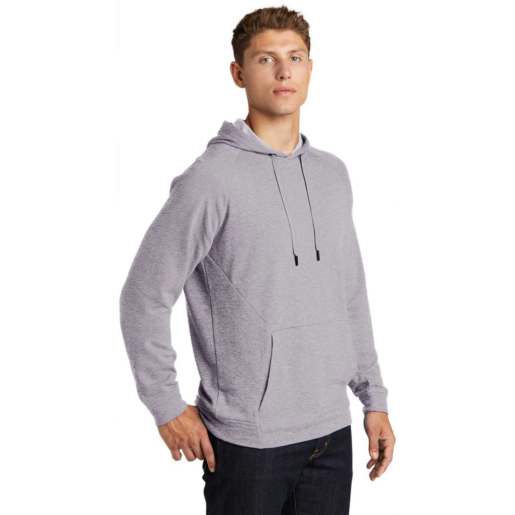 Sport-Tek Men's Heather Grey Lightweight French Terry Pullover Hoodie