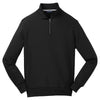 Sport-Tek Men's Black Super Heavyweight 1/4-Zip Pullover Sweatshirt