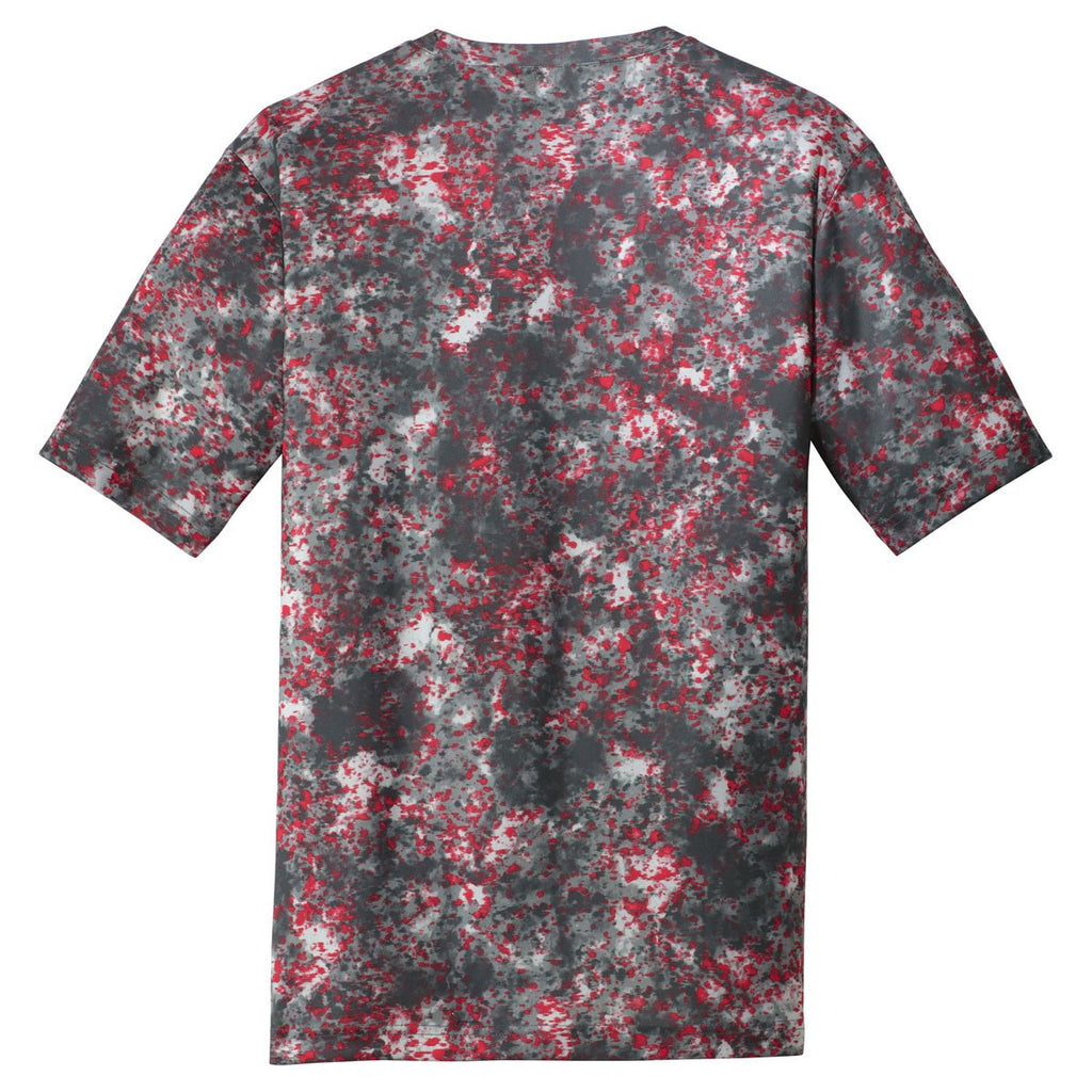 Sport-Tek Men's Deep Red Mineral Freeze Tee