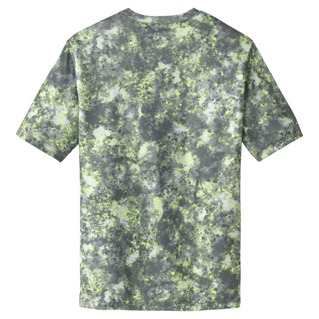 Sport-Tek Men's Lime Shock Mineral Freeze Tee