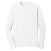 Sport-Tek Men's White PosiCharge RacerMesh Long Sleeve Tee