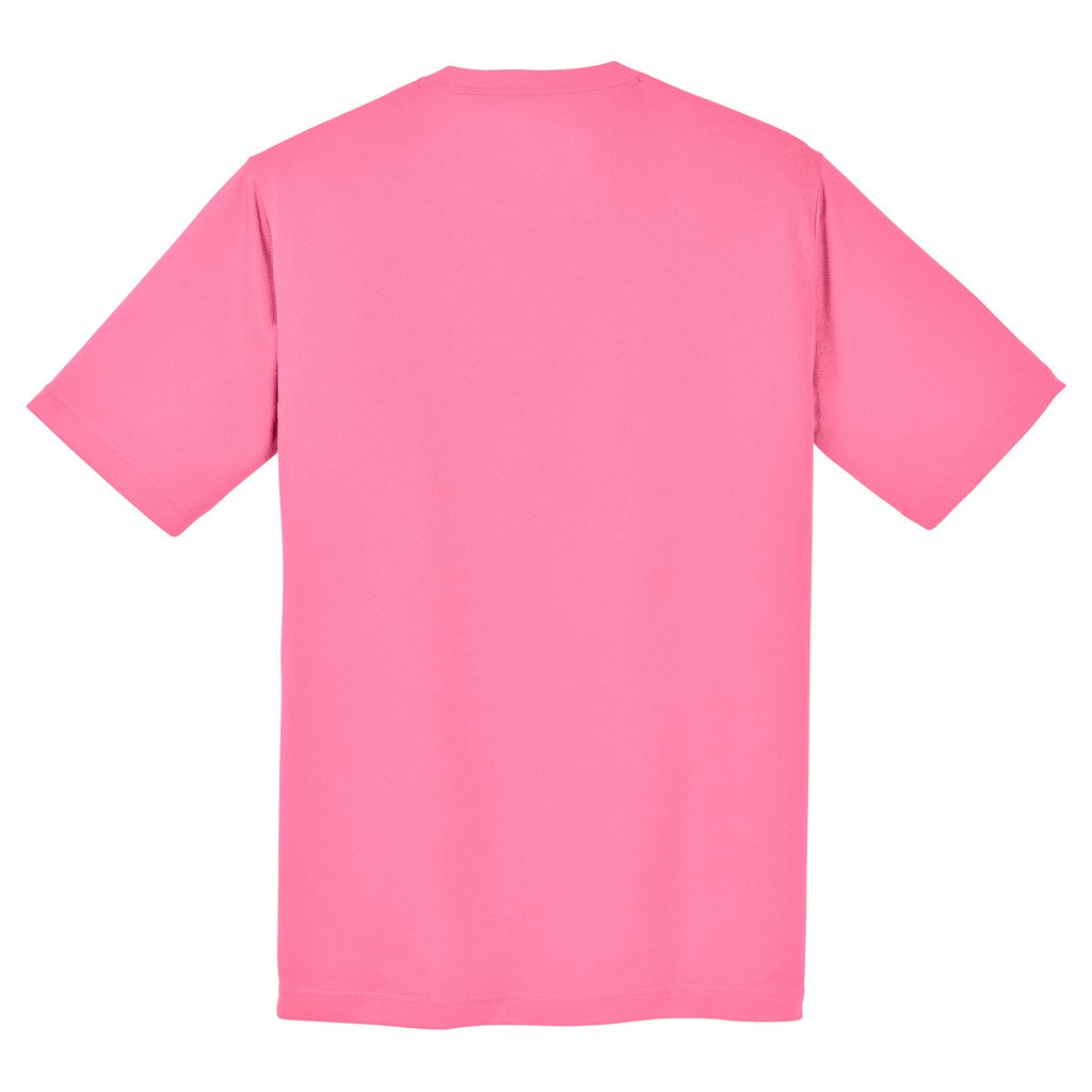 Sport-Tek Men's Bright Pink PosiCharge RacerMesh Tee